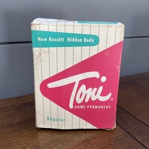 1950's Toni's Home Permanent regular hair curlers curling rod box+contents! Prop